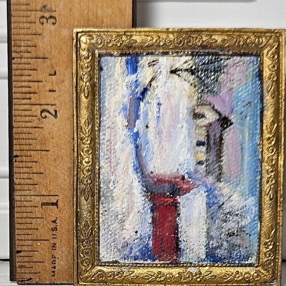 Pauline Miller Miniature Original Oil Painting - Picture 4 of 4